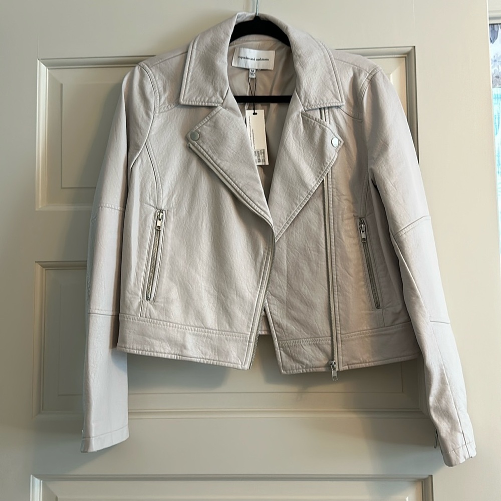 NWT Cupcakes and Cashmere Faux Leather Jacket